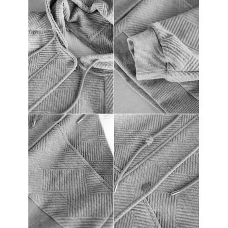 FA55674# 灰色连帽外套女春秋新款休闲简约百搭上衣 服裝批發女裝批發服飾貨源