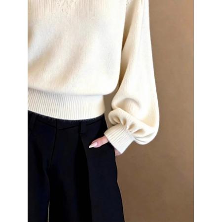 FA55677# 秋冬季慵懒甜辣妹v领毛衣针织打底衫女内搭设计感纯欲温柔风上衣 服裝批發女裝批發服飾貨源