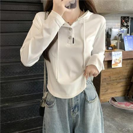 FA55685# 秋冬季新款女装独特别致时尚个性连帽套头打底衫上衣 服裝批發女裝批發服飾貨源