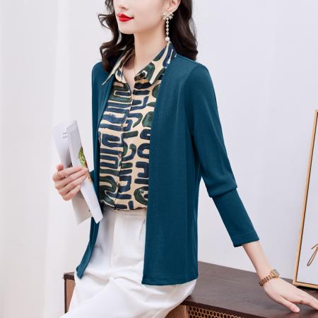 FA55692# 假两件长袖新...