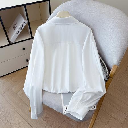 FA55710# 春季新款蕾丝拼接背心假两件套高腰不规则设计感衬衫套装女 服裝批發女裝批發服飾貨源