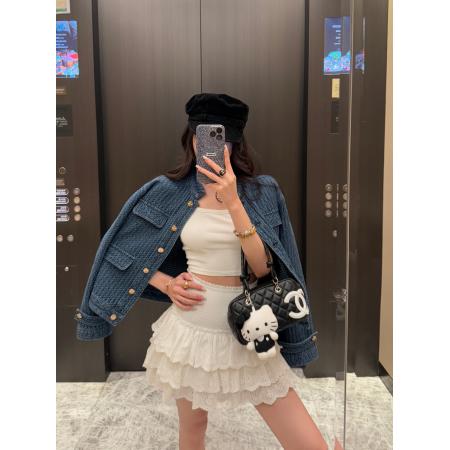 FA55718# 小众复古小香风编织肌理感牛仔外套女韩系气质百搭上衣 服裝批發女裝批發服飾貨源