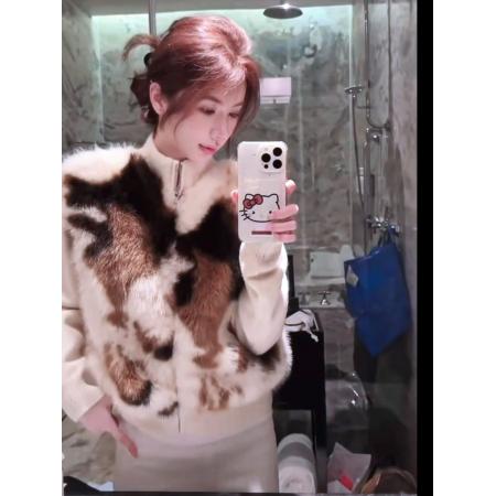 FA55719# 小香风洋气时髦撞色毛毛针织开衫名媛风纯欲显瘦短外套女 服裝批發女裝批發服飾貨源