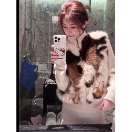 FA55719# 小香风洋气时髦撞色毛毛针织开衫名媛风纯欲显瘦短外套女 服裝批發女裝批發服飾貨源