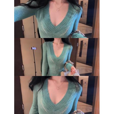 FA55730# 许我耀眼绞花细闪针织毛衣气质针织衫设计感辣妹打底内搭 服裝批發女裝批發服飾貨源