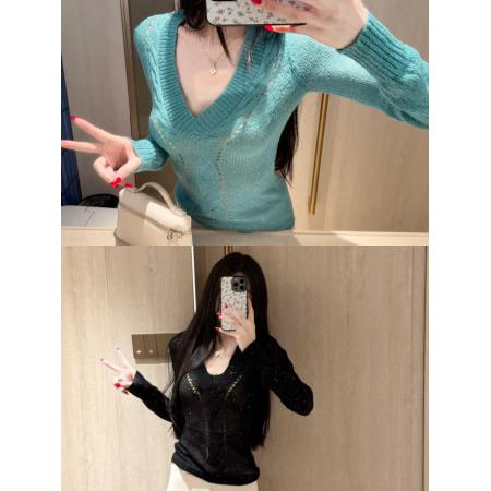 FA55730# 许我耀眼绞花细闪针织毛衣气质针织衫设计感辣妹打底内搭 服裝批發女裝批發服飾貨源