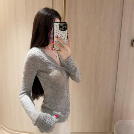 FA55730# 许我耀眼绞花细闪针织毛衣气质针织衫设计感辣妹打底内搭 服裝批發女裝批發服飾貨源