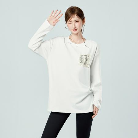 FA55761# 韩式印花磨毛圆领长袖T恤女秋冬德绒内搭打底衫宽松上衣 服裝批發女裝批發服飾貨源