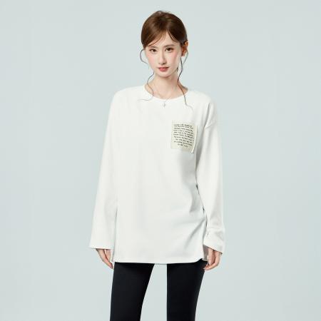 FA55761# 韩式印花磨毛圆领长袖T恤女秋冬德绒内搭打底衫宽松上衣 服裝批發女裝批發服飾貨源