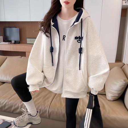 FA55772# 刺绣卫衣外套女春秋新款初高中学生早春季棒球服 服裝批發女裝批發服飾貨源