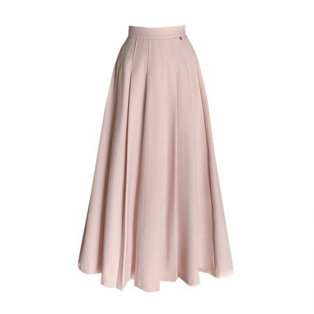 FA55794# 大摆褶皱遮胯休闲西装长裙秋新款高腰中长款百褶半身裙 服裝批發女裝批發服飾貨源