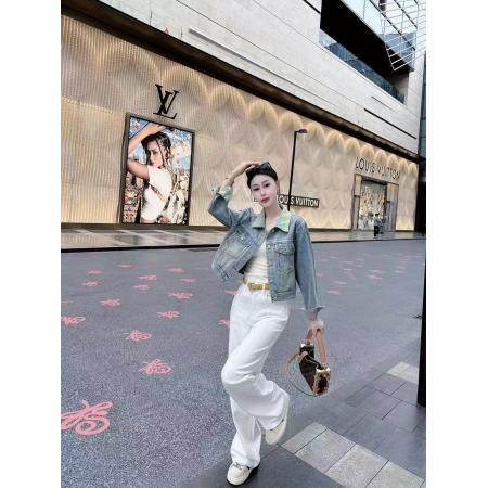 FA55810# 牛仔短外套女春秋季欧货新款复古气质时尚百搭翻领夹克开衫 服裝批發女裝批發服飾貨源