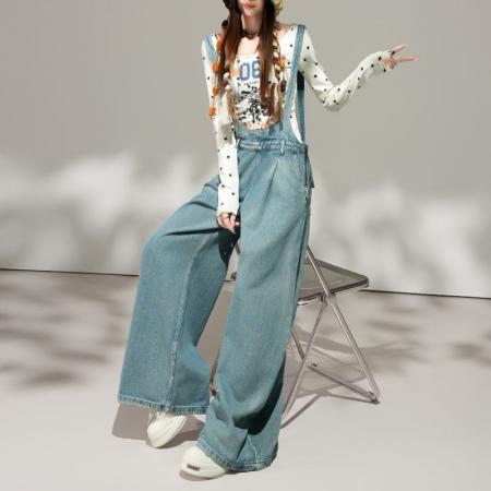 FA55827# 减龄牛仔背带...