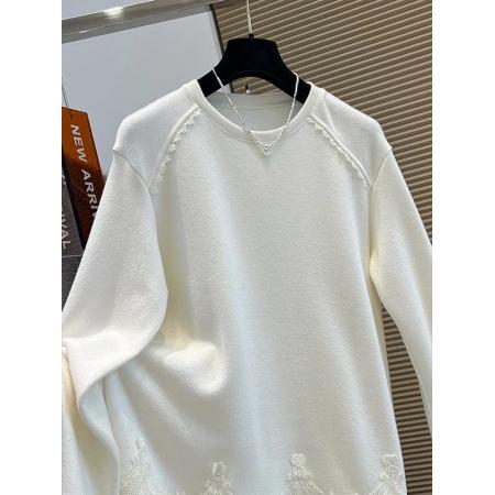 FA55835# 德绒特大码300斤韩系气质蕾丝花边拼接德绒长袖T恤女秋冬 服裝批發女裝批發服飾貨源