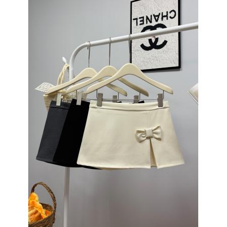 FA55920# 春季新款甜辣风蝴蝶结半身裙韩系减龄纯色百搭a字小短裙 服裝批發女裝批發服飾貨源