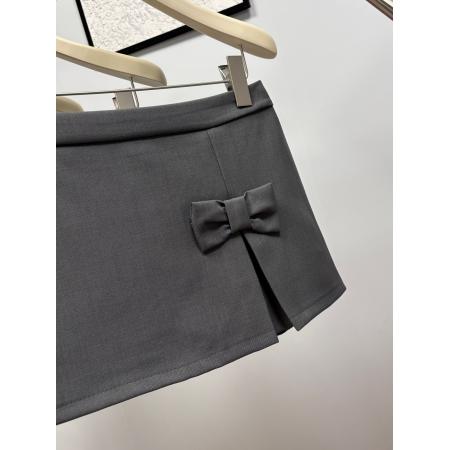 FA55920# 春季新款甜辣风蝴蝶结半身裙韩系减龄纯色百搭a字小短裙 服裝批發女裝批發服飾貨源