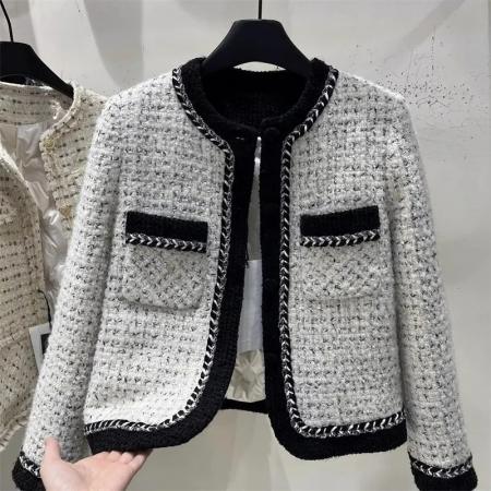 FA55986# 加棉香风短款时尚外套气质法式新款小香风外套名媛高级上衣 服裝批發女裝批發服飾貨源