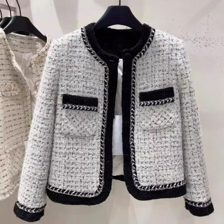 FA55986# 加棉香风短款时尚外套气质法式新款小香风外套名媛高级上衣 服裝批發女裝批發服飾貨源