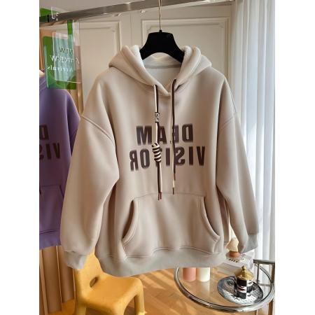 FA56014# 巨保暖女士新款卫衣卫衣女秋冬可爱连帽卫衣冬季爆款加厚时尚百搭 服裝批發女裝批發服飾貨源