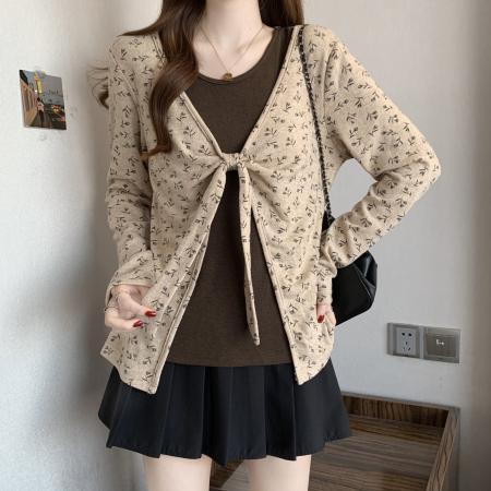 FA56038# 新款春款大码女装胖MM设计感假两件小众别致显瘦百搭上衣 服裝批發女裝批發服飾貨源