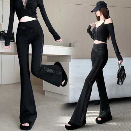 FA56062# 黑色烫钻休闲...