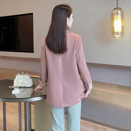 FA56071# 新中式国风西装外套女新款春秋小个子休闲气质黑色上衣 服裝批發女裝批發服飾貨源