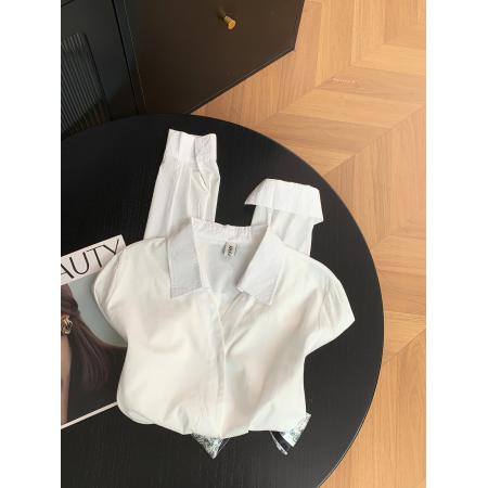 法式气质轻熟风丝巾绑带收腰衬衫女时尚V领长袖上衣 服裝批發女裝批發服飾貨源