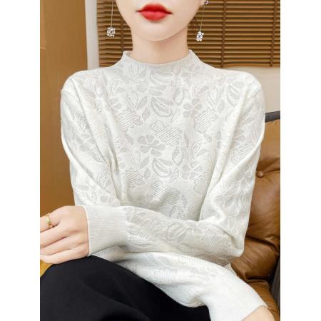 冬季巨好看韩系氛围感气质独特设计感小众红色针织毛衣上衣女 服裝批發女裝批發服飾貨源