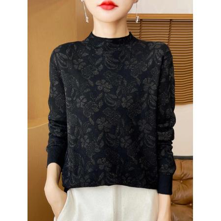 冬季巨好看韩系氛围感气质独特设计感小众红色针织毛衣上衣女 服裝批發女裝批發服飾貨源