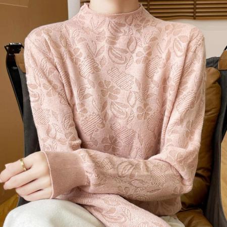 冬季巨好看韩系氛围感气质独特设计感小众红色针织毛衣上衣女 服裝批發女裝批發服飾貨源