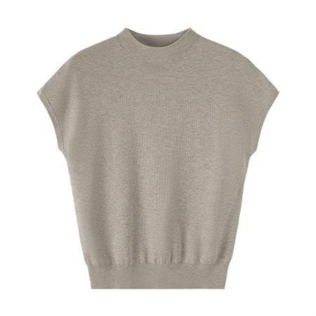 FA56149# 图半高领无袖针织衫女夏季修身显瘦设计感毛衣收腰高级感上衣 服裝批發女裝批發服飾貨源