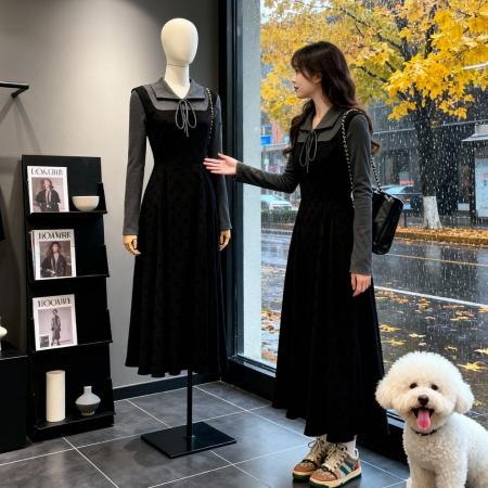 FA56153# 法式赫本风假...