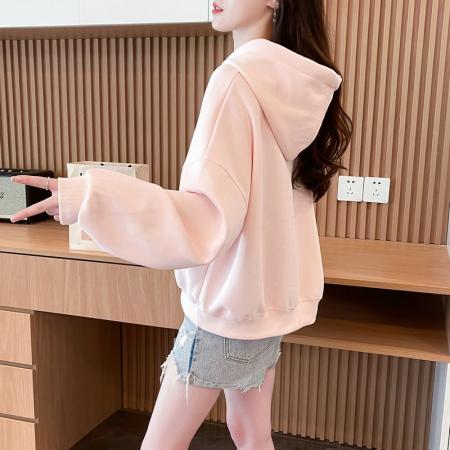 FA56187# 华棉复合春秋薄长袖卫衣女韩版宽松显瘦设计感上衣网红 服裝批發女裝批發服飾貨源