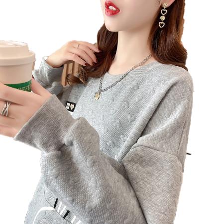 FA56191# 后包领提花新款中长款个性拉链薄款长袖卫衣女潮 服裝批發女裝批發服飾貨源