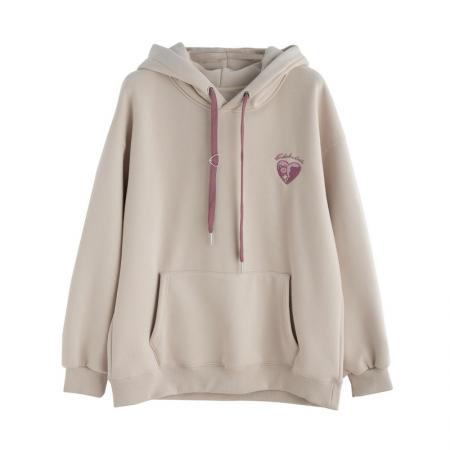 FA56192# 首发华棉复合连帽卫衣女春秋薄款潮外套大码女装 服裝批發女裝批發服飾貨源