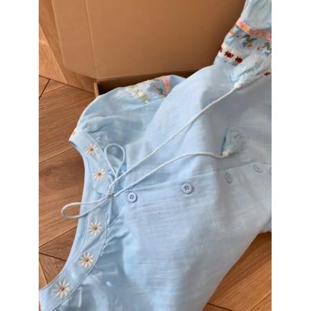 FA56236# 韩版甜美风蝴蝶结花朵刺绣衬衣女春季新款设计感温柔漂亮上衣 服裝批發女裝批發服飾貨源