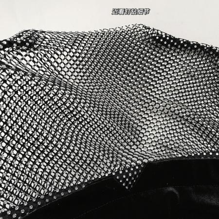 FA56284# 粉红Pink迷人反派气质耀眼满钻连衣裙 服裝批發女裝批發服飾貨源