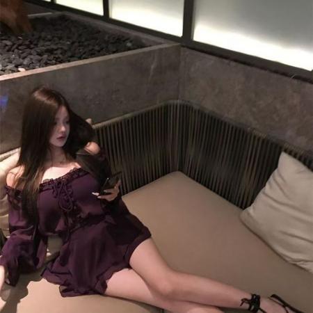 YF6956# 图片色性感辣妹一字领荷叶边抽绳束腰显瘦洋气紫色头短装雪纺裙