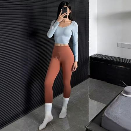 YF6996# (7色入内)2026新款性感时尚弹力收腹包臀外穿健身运动百搭瑜伽裤