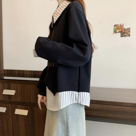 FA56314# 大码时尚新款高级感秋冬女装拼接重工亮钻包包显瘦减龄长袖卫衣 服裝批發女裝批發服飾貨源