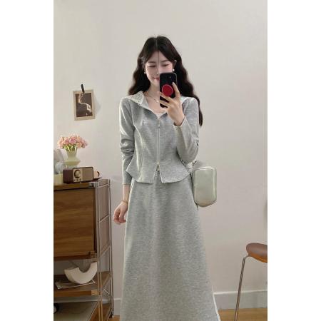 FA56326#大码女装胖mm新款刺绣蕾丝拼接上衣+半身裙两件套 服裝批發女裝批發服飾貨源