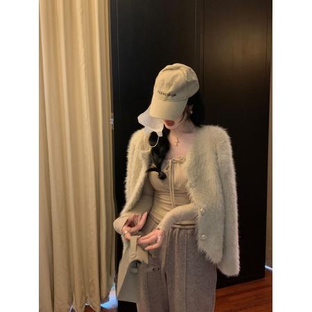 FA56370#纯欲系带方领性感修身打底衫粉色长袖t恤女显瘦小众春秋季 服裝批發女裝批發服飾貨源