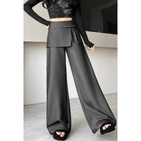 FA56400# 架两件套高腰喇叭裤春夏休闲韩版屁帘显瘦垂感高腰长裤子女 服裝批發女裝批發服飾貨源