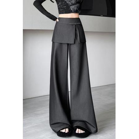 FA56400# 架两件套高腰喇叭裤春夏休闲韩版屁帘显瘦垂感高腰长裤子女 服裝批發女裝批發服飾貨源