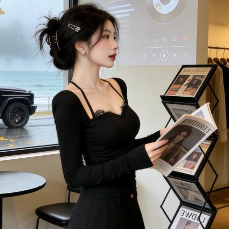 FA56486# 仿棉带胸垫春秋挂脖露肩长袖t恤辣妹设计感内搭上衣 服裝批發女裝批發服飾貨源