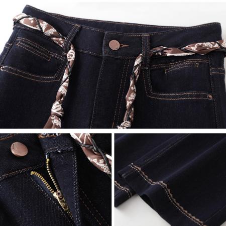 FA56504# 复古深蓝色胖mm直筒牛仔裤女装春秋显高显瘦大码高级感阔腿裤 服裝批發女裝批發服飾貨源