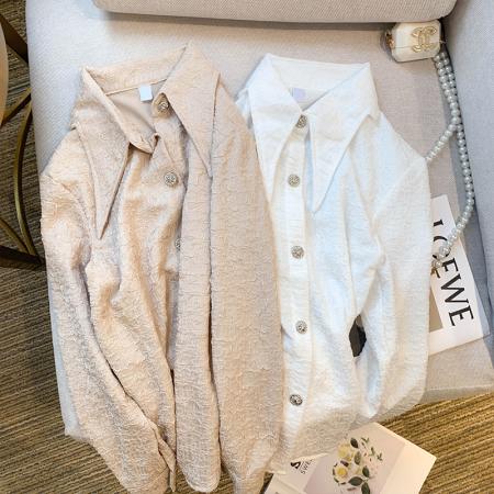 FA56552# 大货春装新款韩版设计感小众气质衬衫长袖气质衬衣女 服裝批發女裝批發服飾貨源