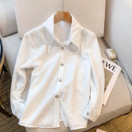 FA56552# 大货春装新款韩版设计感小众气质衬衫长袖气质衬衣女 服裝批發女裝批發服飾貨源