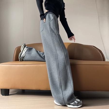 FA56592# 春夏新款高腰弯刀裤香蕉窄版阔腿卫裤运动裤女 服裝批發女裝批發服飾貨源