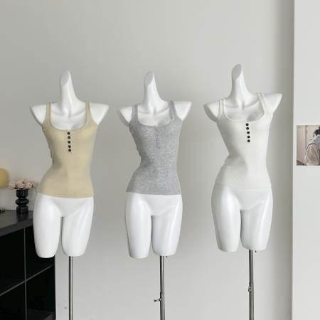 FA56600# ´层次感美学´满级显瘦舒适48支超细羊毛亨利领撞色两件套毛衫 服裝批發女裝批發服飾貨源